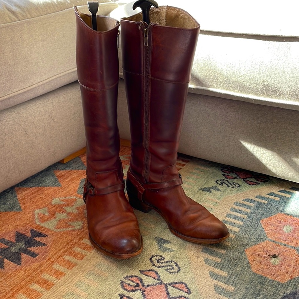 Frye Lindsay spur boots 7.5 wide calf